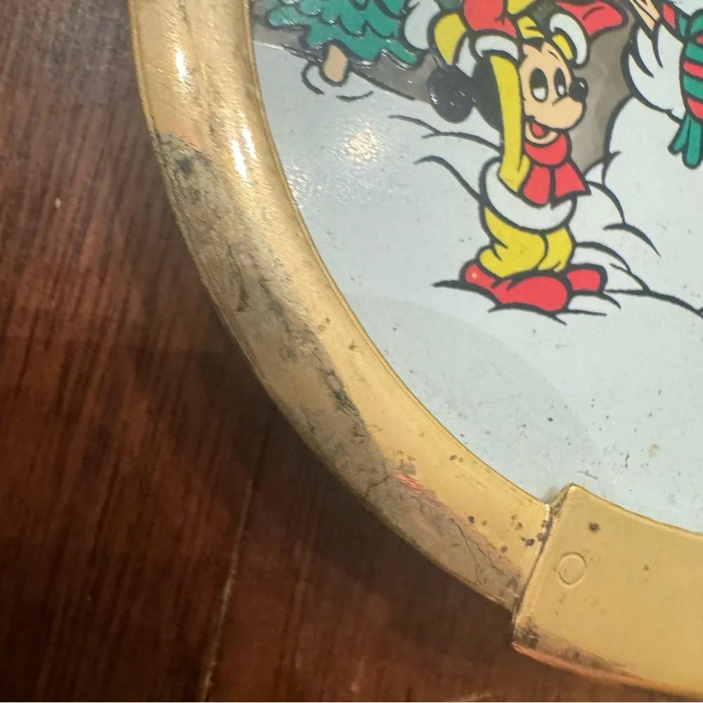 Vintage 1988 Mickey Mouse Disney Brass Christmas Ornament - Picture 6 of 7